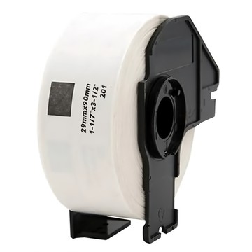 NEXTPAGE 台灣榮工 BROTHER 相容 定型標籤帶 29mmx90mm 1-1/7x3-1/2 白底黑字 400張  90mm