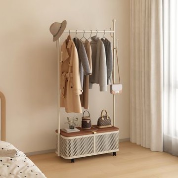 【匠俱】簡易衣帽架柜 可移動家用臥室衣服收納架100x30x175cm