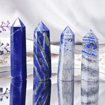 帝王青金石 一柱擎天 中流砥柱 助事業 招財 喉輪 晶柱 禮物 收藏