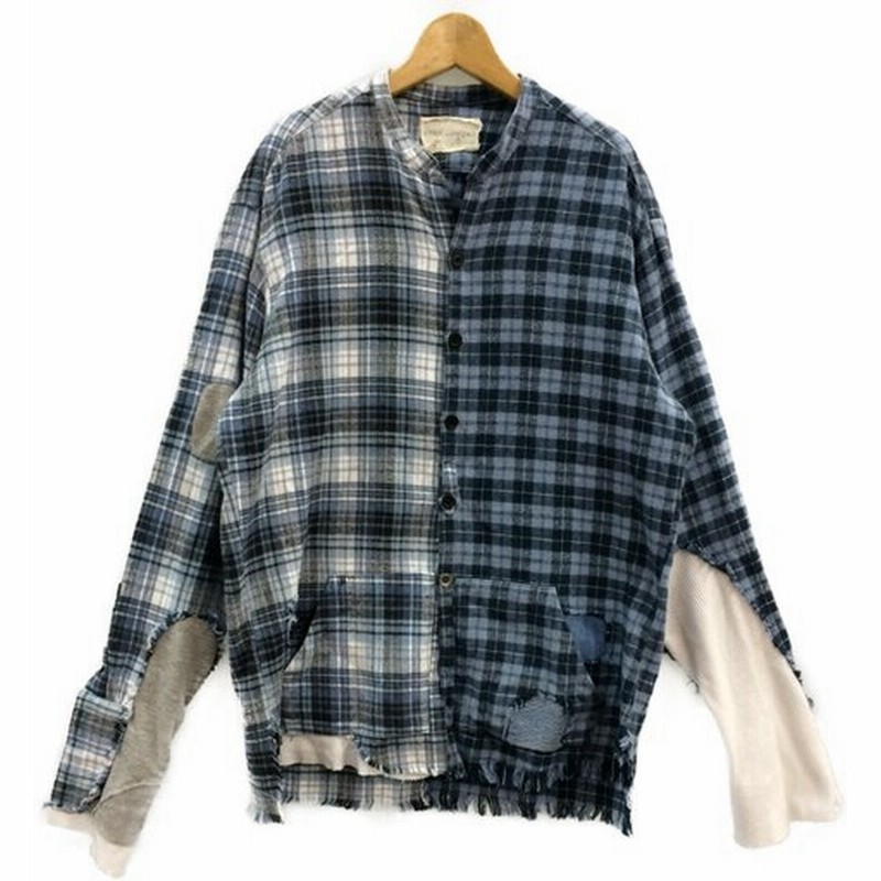 美品 グレッグローレン フランネルシャツ リメイクハーフ チェック メンズ Size 3 L Greg Lauren 中古 通販 Lineポイント最大0 5 Get Lineショッピング