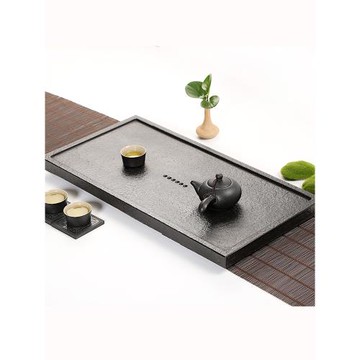 黑金石茶臺烏金石茶盤小號大號石材茶具整套家用簡約功夫排水茶海