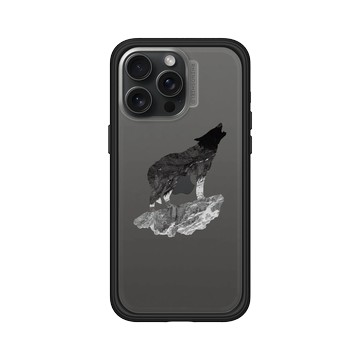 iPhone 15 Pro Max Mod NX 黑 - Animal Silhouette / 動物剪影 - 狼嚎