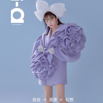 新款影樓拍照主題服裝蝴蝶結藝術照個人寫真紫羅蘭馬卡龍西裝禮服