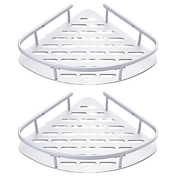 浴室置物架  三角形 輕薄款  銀色  22 x 4.5cm  2個