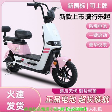 【現貨可開發票】新款電動-自行車新國標48V電瓶車代步鋰-電女士成人小型大學生校園