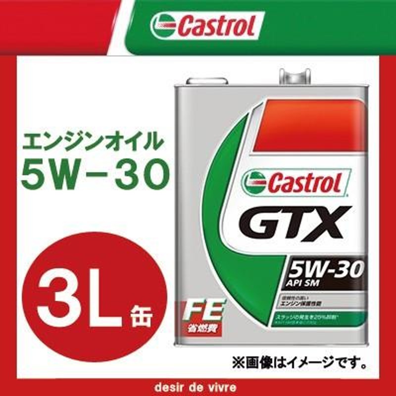 Castrol カストロール エンジンオイル GTX 5W-30 SM 3L缶 | 5W30 3L 3リットル オイル 車 人気 交換 オイル缶 油  エンジン油 ポイント消化 | LINEブランドカタログ