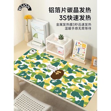 潮牌猿人加熱鼠標墊超大發熱暖桌墊辦公室墊子桌面電腦鍵盤電熱板暖手桌墊