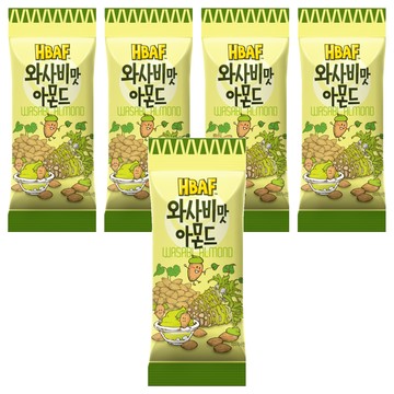 HBAF 杏仁果 山葵口味 精選美國杏仁 口感香脆 芥末包裹蜂蜜香甜味  30g  5包