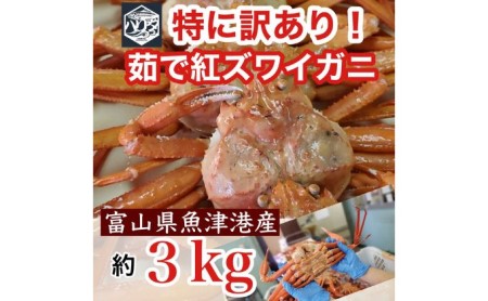 魚卸問屋のベニズワイガニ 約3kg