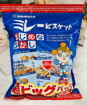 日本 野村煎豆加工店  美樂圓餅 超Big 超大包家庭號 480g(30g*16包）｜全店$199免運