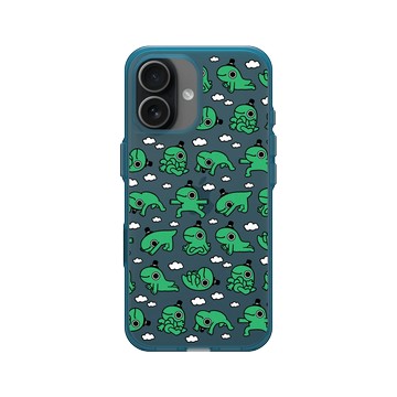 iPhone 17 Clear (相機按鈕) 夜幕藍 - 怪奇事物所 Incrediville - 所長的瑜珈時間