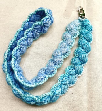 手鉤編織手機帶-海洋系