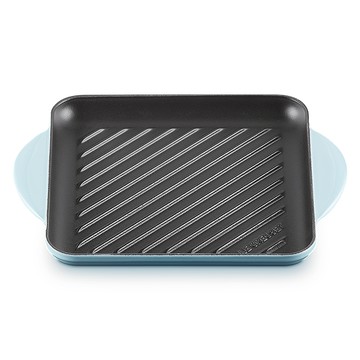 LE CREUSET -琺瑯鑄鐵鍋雙耳正方鐵烤盤 24cm (水漾藍)