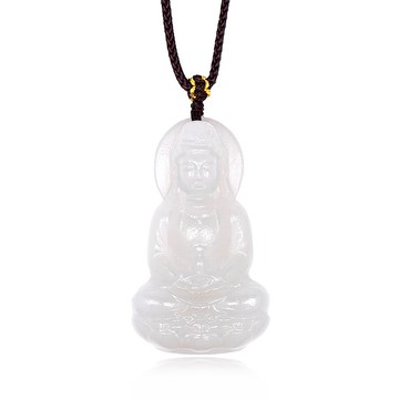 【正佳珠寶】和田白玉 觀世音菩薩吊墜 和田白玉吊墜