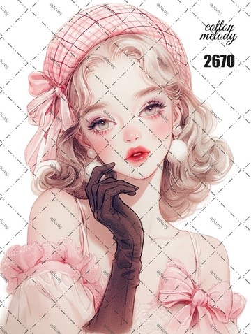 original sticker no.2670 人物貼紙 原創貼紙 原創人物貼紙 裝飾貼紙 cotton melody
