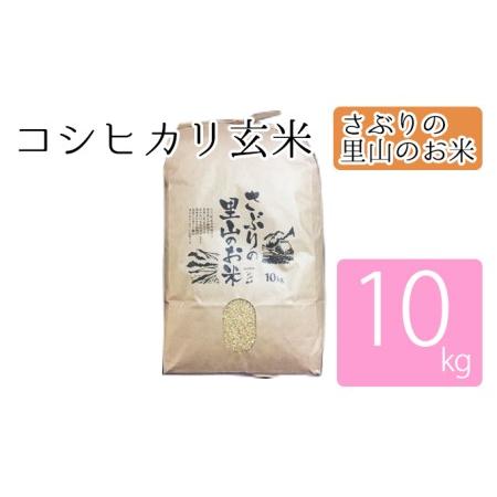 ふるさと納税 さぶりの里山のお米　コシヒカリ玄米　10kg 福井県おおい町