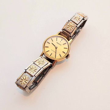 完美經典 1960's 瑞士天梭 Tissot 金色手動上鍊 古董女用機械錶