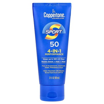 Coppertone, 運動系列抗曬乳液，4 合 1 功效，SPF 50，3 液量盎司（89 毫升）
