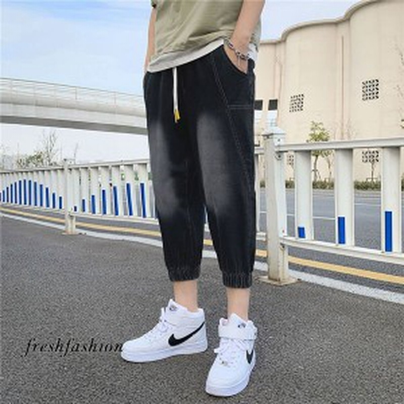 ハーフパンツ メンズ ひざ下 7分丈パンツ 丈夫 クロップドパンツ ゆったり デニムパンツ サルエル ボトムス おしゃれデニム 夏服 夏物 通販 Lineポイント最大4 0 Get Lineショッピング