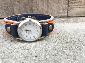 STITCH 流行 NO1 Camel x Navy Bicolor Stitch Run Watch Unisex OK SRW-CNN-NA