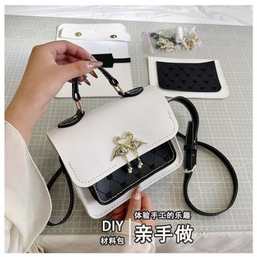 手工編織diy材料包包自己做單肩手提斜挎包小方包女包送女友禮物