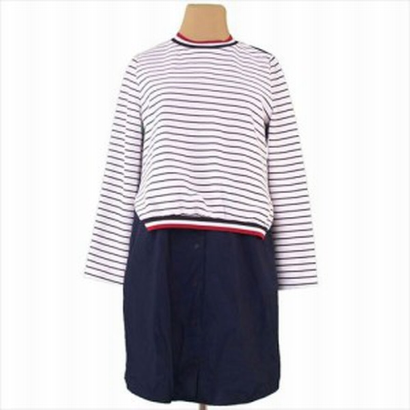 ザラ ベーシック Zara Basic ワンピース ドッキング フェイクレイヤード レディース ボーダー 中古 T8469 通販 Lineポイント最大1 0 Get Lineショッピング