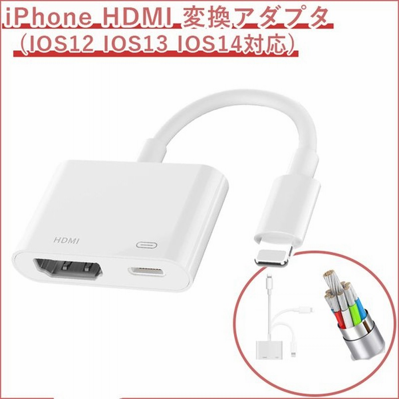 ライトニングケーブル HDMI 変換 iPhone HDMI 変換ケーブル Lightning 