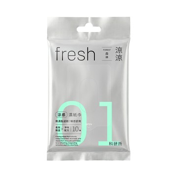 科研所涼感濕紙巾10抽-森林