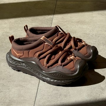 HOKA ONE ONE PRA PRIMO 棕黑 復古 懶人鞋 拖鞋 舒適 烏龍麵 毛毛蟲鞋 1141570-MCS