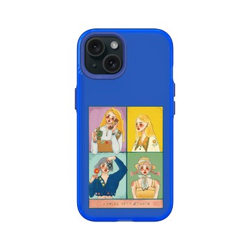 iPhone 15 Clear 激光藍 - 甜蜜生活 - 花之歌