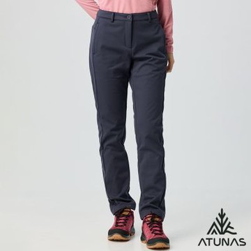 【ATUNAS 歐都納】女款SOFTSHELL防風保暖長褲A1PA2504W藏青/機能長褲/都會休閒