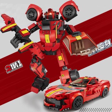 兼容樂高積木超跑車變形機器人兒童益智拼裝商超大禮盒玩具啟高樂