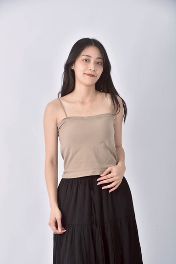 (XS（含）以下) 細肩帶棕色上衣