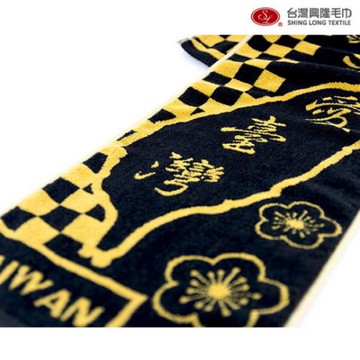 【台灣興隆毛巾】台灣101雙色提花窄版運動毛巾/運動巾 (單條組)