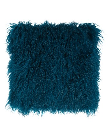 Teal Tibetan Lamb Pillow