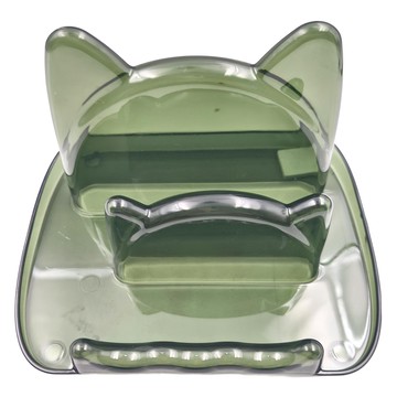 貓咪鍋蓋架鍋鏟架 大小鍋蓋通用 底部防滑 一物多用  綠色  1個