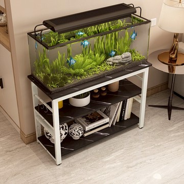 魚缸架 魚缸架子鋼木魚缸底櫃龜缸架金屬底座底櫃魚缸桌子簡約定做魚缸櫃【MJ192218】