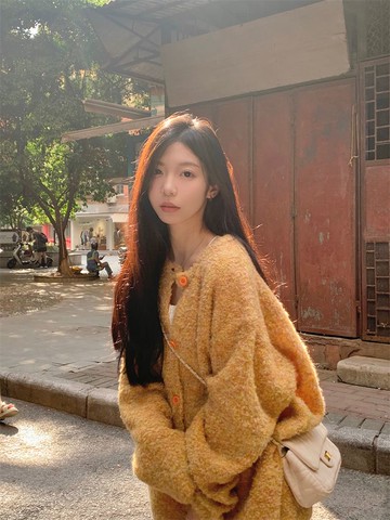 毛衣衫女甜美寬松軟糯長袖中長款奶系穿搭上衣秋冬季新款