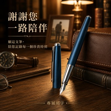 【LamiFans】弘典525鋼筆 午夜藍 - 客製化 免費刻字 生日禮 職場禮 文字書寫 好友 同事 情侶 送上祝福 送禮首選