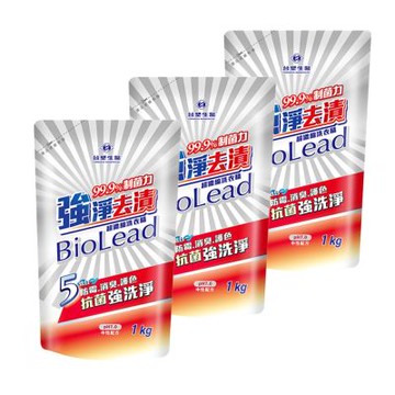 《台塑生醫》BioLead超濃縮強淨去漬洗衣精補充包1kg(3包入)