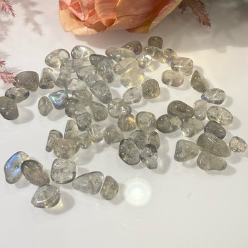 💕 𝓒. 𝓣 晶寶💕藍月光石 灰月光 拉長石 彩月光石 顆顆光感 散珠 單珠 diy 買10送1