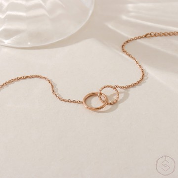 雙生 | 醫療鋼 | 造型雙圈手鍊