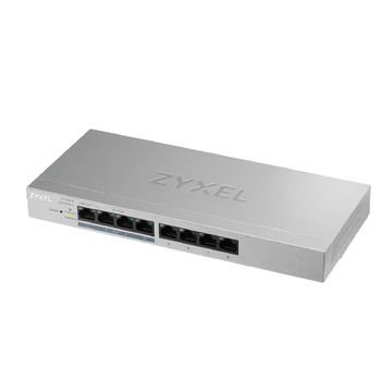 ZYXEL 網頁管理型 8埠 Gigabit PoE 交換器 GS1200-8HP v2 高速網路連接 供電  1個