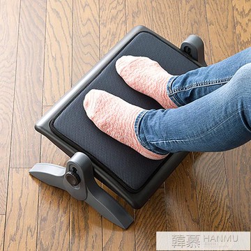 日本SANWA沙發腳踏凳桌下墊腳辦公室腳踏板擱腳凳可調放踩腳蹬