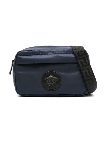 Versace Kids - Medusa Head belt bag - kids - Calf Leather/Polyamide/Viscose - One Size - Blue