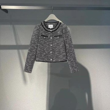 Lagogo拉谷谷024年春季新款復古時尚氣質小香風外套女NAWW572C41