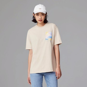 Lee 女款 側口袋 胸口漸層暈染 短袖T恤 | Urban Riders