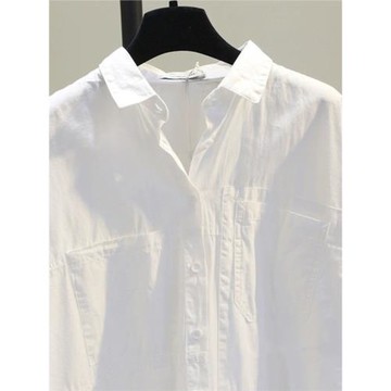 外貿出口意大利尾單原單撤柜余單2025白色純棉薄款襯衫女韓范上衣