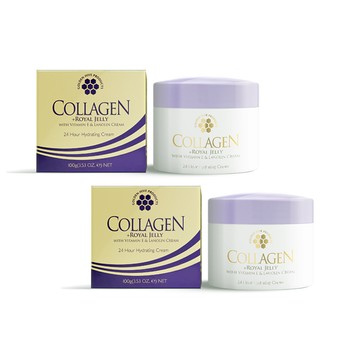 澳洲 Golden Hive 膠原蛋白蜂王漿綿羊霜含維他命E 2入組100g