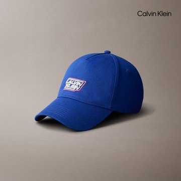 【Calvin Klein】 CK 運動標誌圖案刺繡棒球帽_藍色